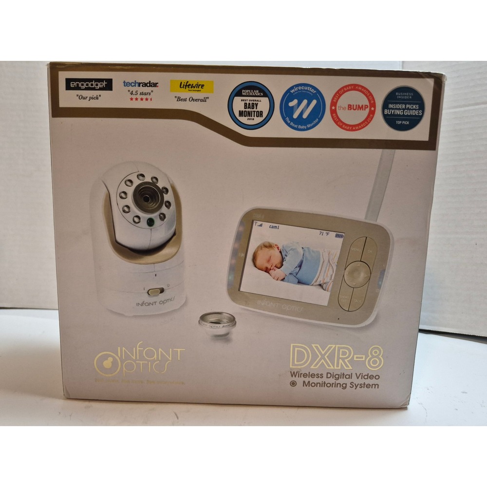 Infant Optics DXR-8 Wireless Digital Video Baby Monitor System 3.5in LCD White